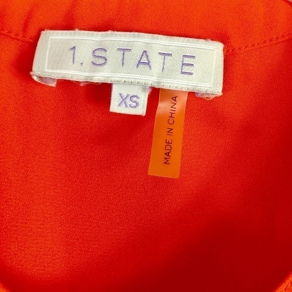 1. State Orange Sleeveless Blouse Size XS - Picture 5 of 7